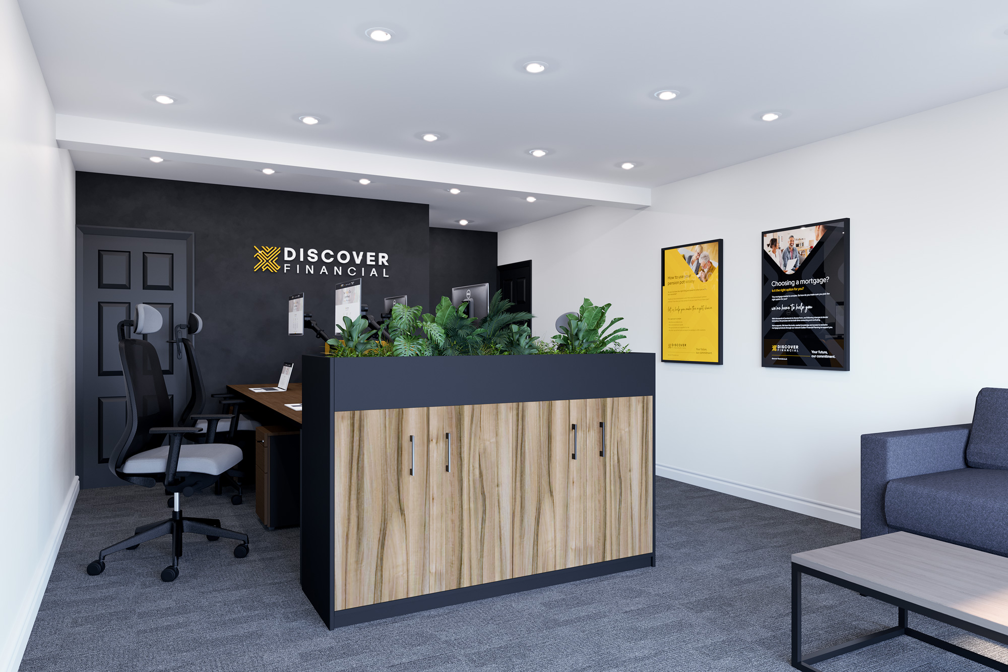 Modern small office re-fit in South Yorkshire